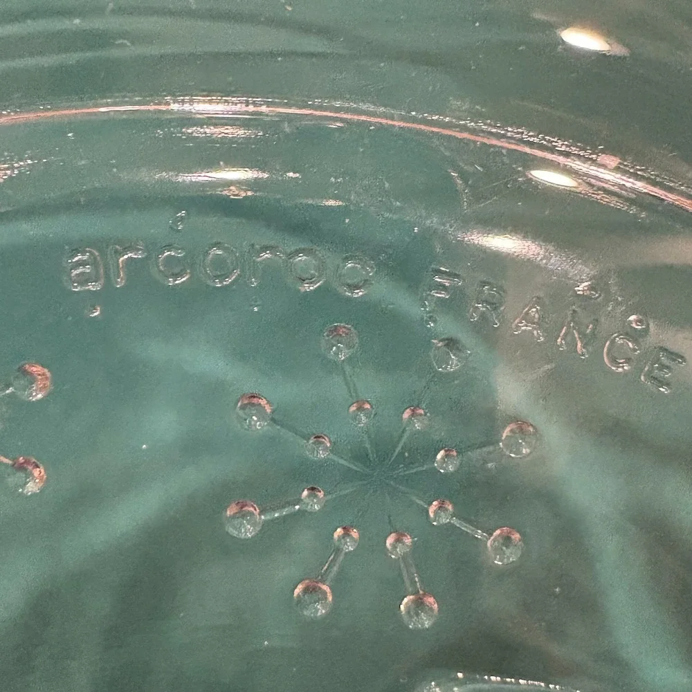 VTG 4-Arcoroc France Chalet Snow Cabin Clear Glass‎ 7.5